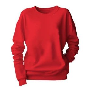 Round Neck Sweaters Red